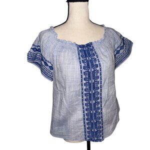 Christophe Sauvat Embroidered Boho Top | Size Small